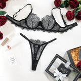 Ensemble de lingerie sexy en dentelle noir