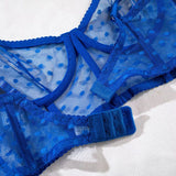 Ensemble de lingerie en dentelle bleue