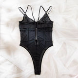 Body sexy transparent noir pas cher