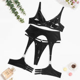 Ensemble porte-jarretelle BDSM simili cuir