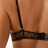 Ensemble de lingerie deux pièces léopard transparent