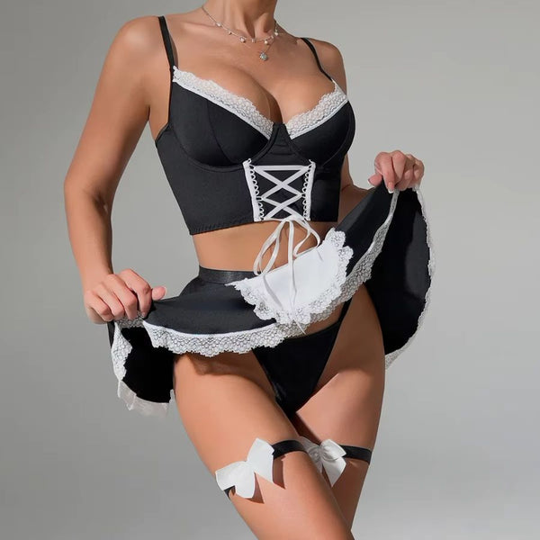 Déguisement soubrette sexy noir