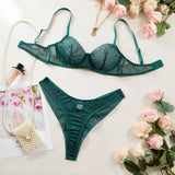 Ensemble de lingerie 2 pièces vert