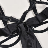 Ensemble de lingerie 2 pièces en satin noir
