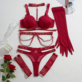 Ensemble de lingerie sexy BDSM rouge pas cher