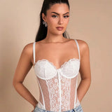 Body sexy en dentelle blanc