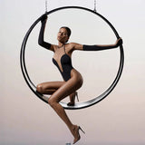 Body transparent noir avec gants