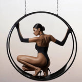 Body transparent noir avec gants