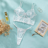Ensemble de lingerie sexy en dentelle blanche